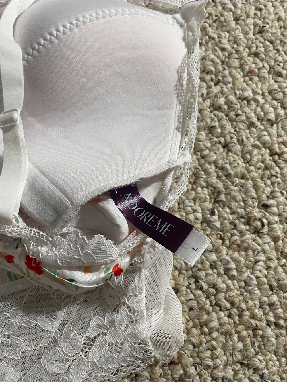 Adore Me White Floral Lace Bralette & Bikini Set - Picture 5 of 5